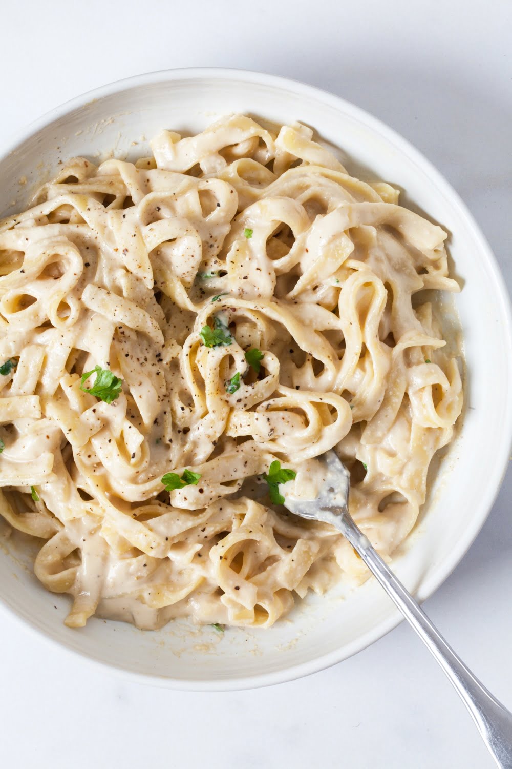 Store-cupboard Vegan Fettuccine Alfredo