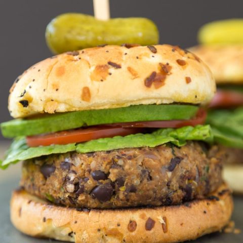 Image for Vegan Spicy Black Bean Quinoa Burger