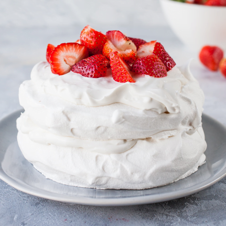 Vegan Pavlova with Strawberries & Cream - Wallflower Kitchen