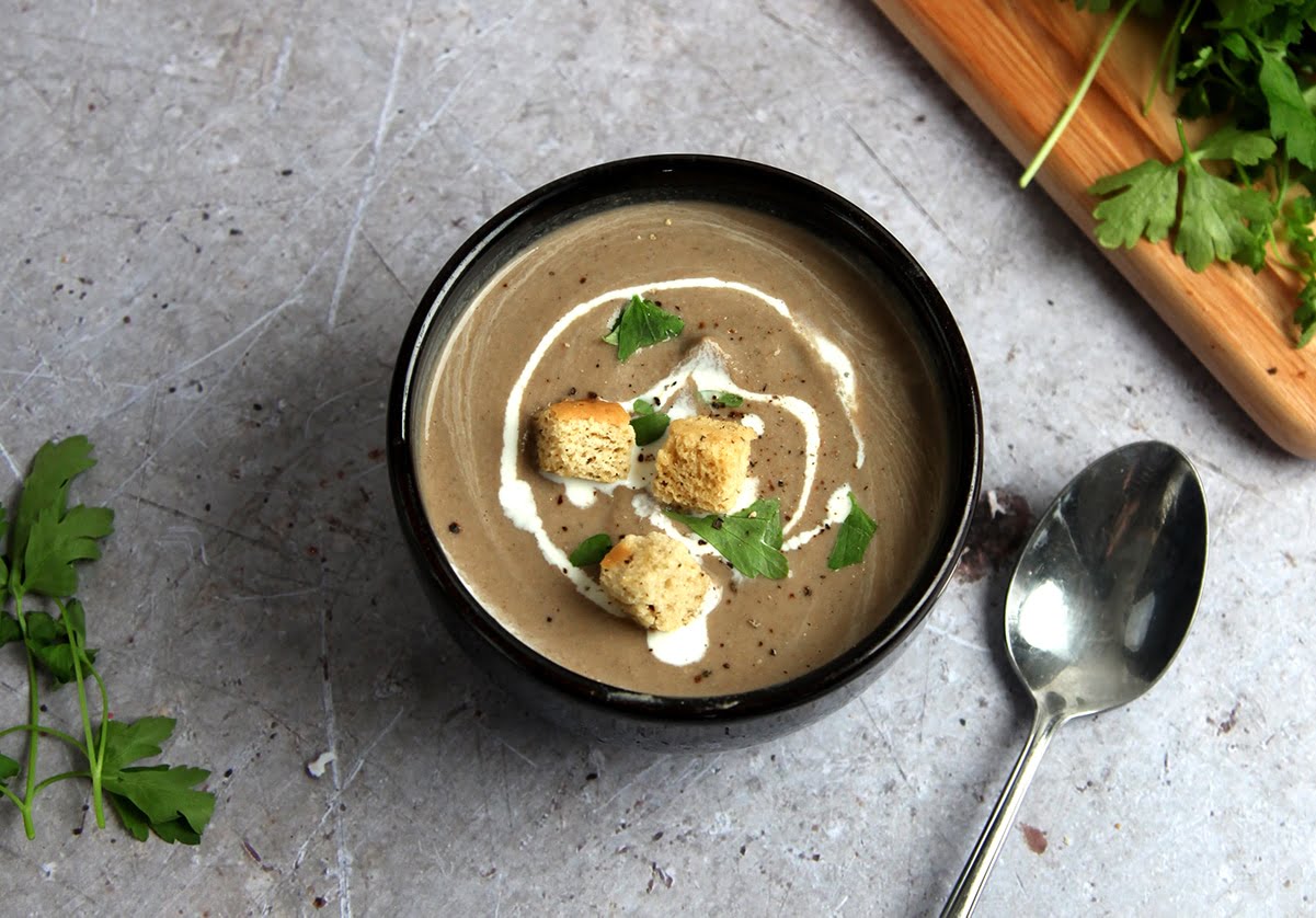 Vegan Mushroom & Chestnut Soup Recipe
