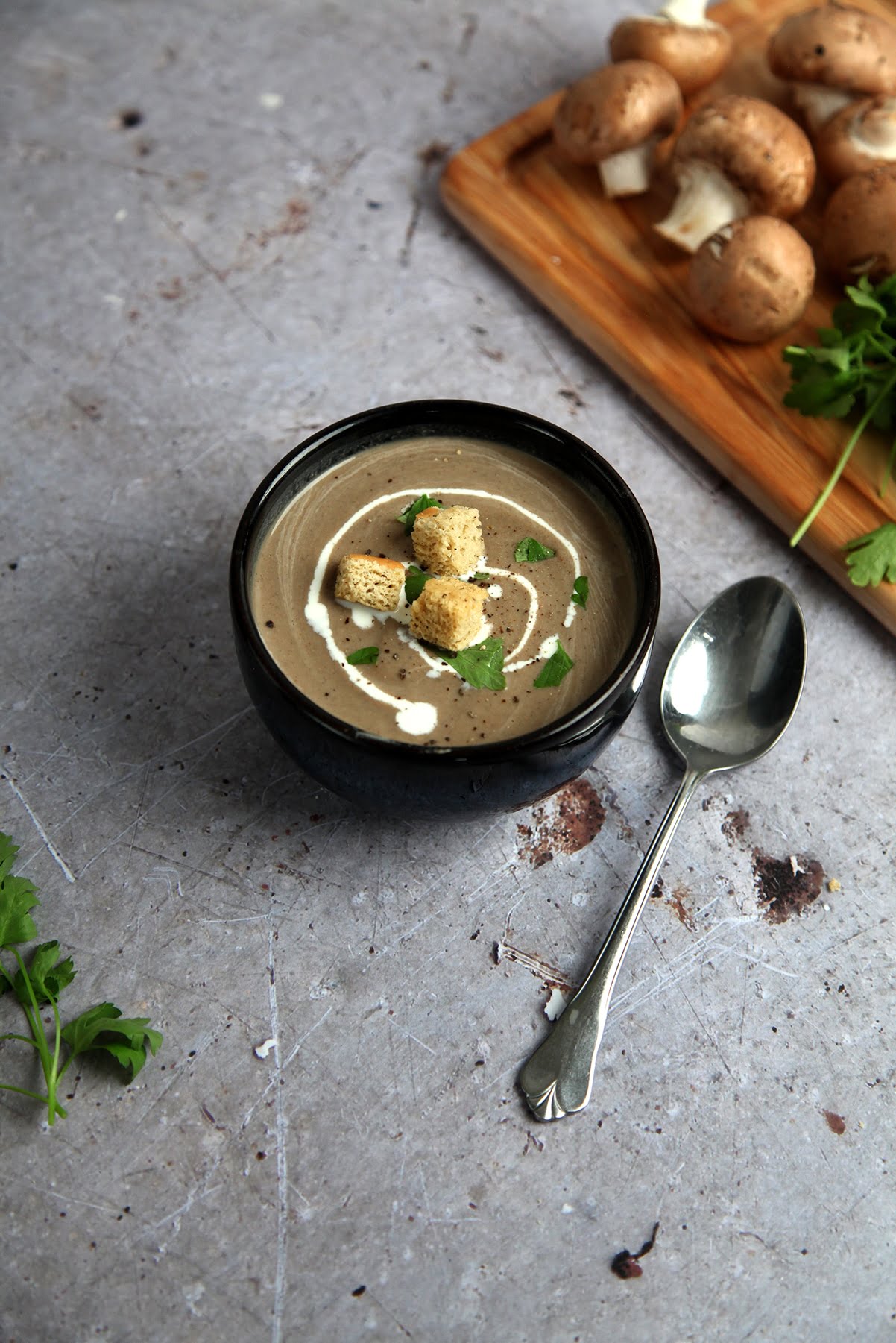 Vegan Mushroom & Chestnut Soup Recipe