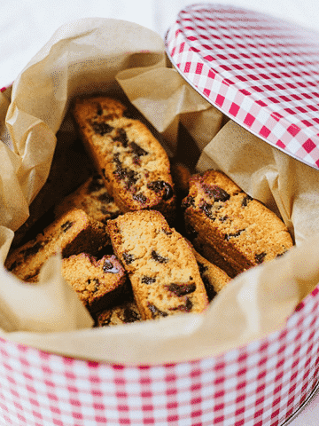 Almond Flour Biscotti with Chocolate Chips