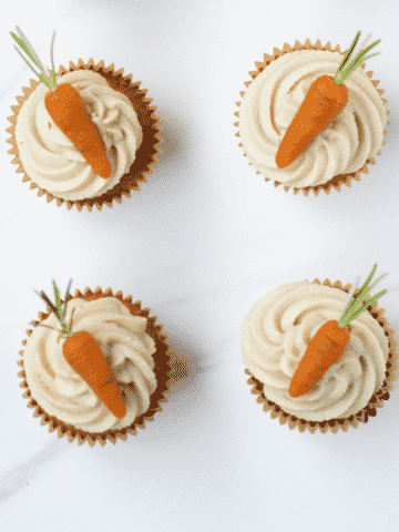 Carrot Cake Cupcakes (Vegan + Gluten-free)