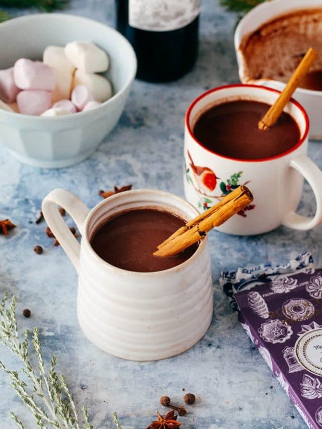 Vegan Hot Chocolate with Mulled Wine