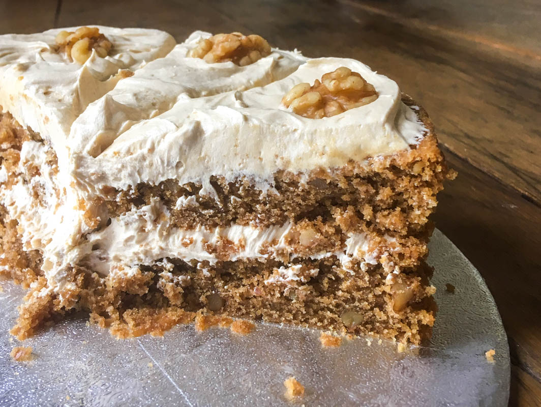 The Best Vegan Coffee & Walnut Cake